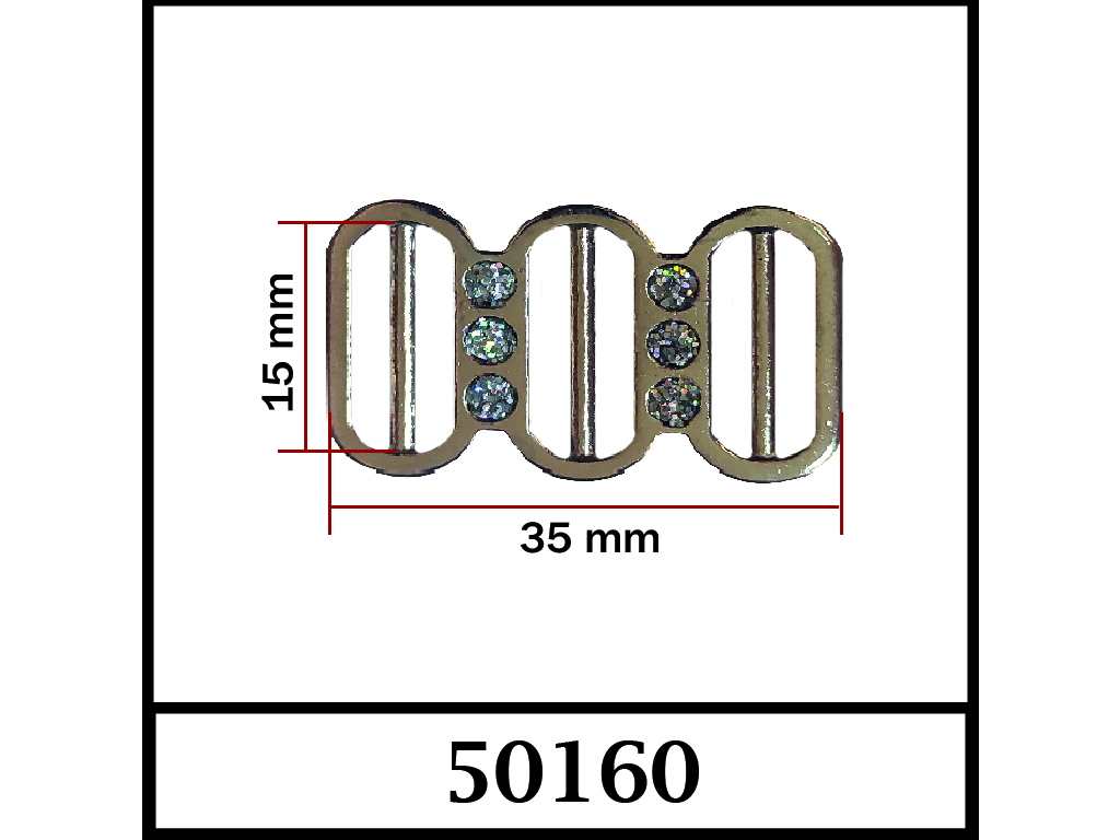 50160 - 15 mm / DIŞ ÖLÇÜ : 35 mm x 19 mm